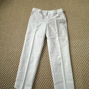 LOFT White Cropped Straight-Leg Womens Pants